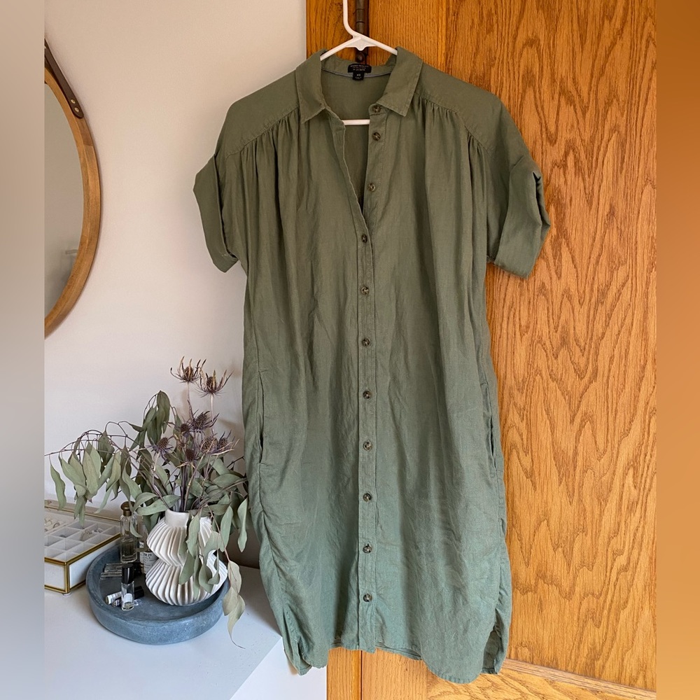 J. Crew Relaxed-fit short-sleeve Baird McNutt Irish linen shirtdress
